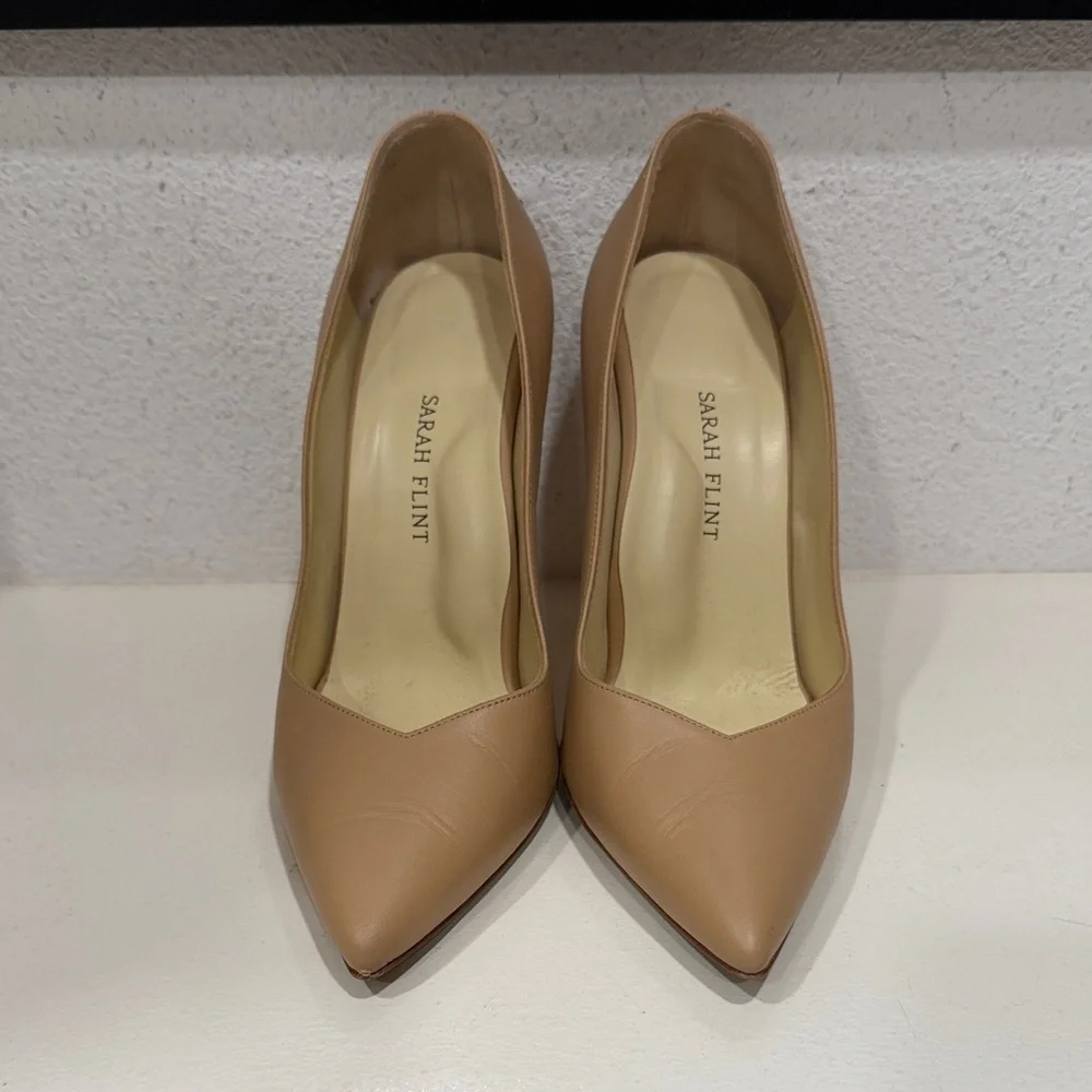 Sarah Flint Perfect Pump 100 IT 39 - US 8.5 / Sand Calf - Picture 5 of 8